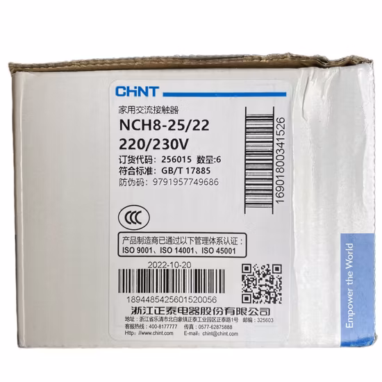 Chint Nch8 20A 25A 40A 63A Модульный контактор Chnt на DIN-рейку