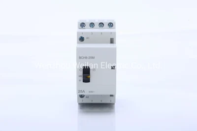 Модульный бытовой контактор переменного тока 1но1нк 16А-25А 220В 4п с ручным управлением
