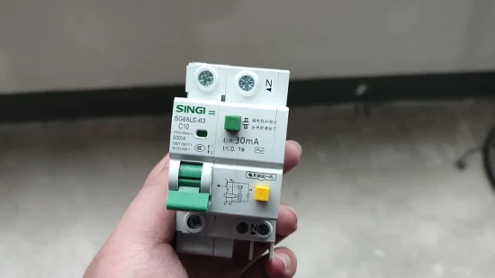 Sg65le-63 Singi 1p+N миниатюрный электрический выключатель низкого напряжения MCB RCBO